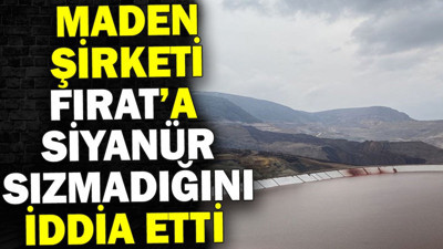 Maden şirketi Fırat Nehri'ne siyanür sızmadığını iddia etti