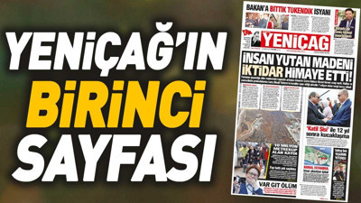 Yeniçağ Gazetesi'nin 1. sayfası (15 Şubat 2024)