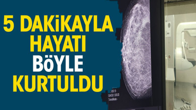 5 dakikayla hayatı böyle kurtuldu