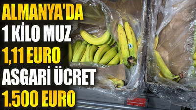 Almanya'da 1 kilo muz 1,11 euro. Asgari ücret 1.500 euro