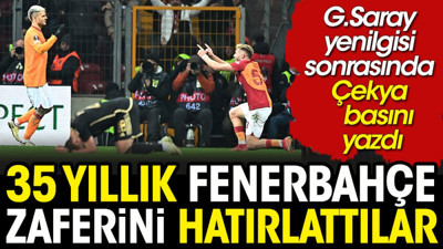 35 yıllık Fenerbahçe galibiyetini Galatasaray'a hatırlattılar