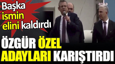 Özgür Özel adayları karıştırdı. Başka ismin elini kaldırdı