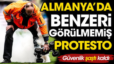 Almanya'da görülmemiş protesto. Bir anda ortaya çıktı güvenlik ne yapacağın şaşırdı