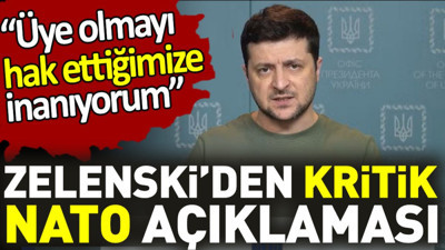 Zelenski’den kritik NATO açıklaması. 'Üye olmayı hak ettiğimize inanıyorum'