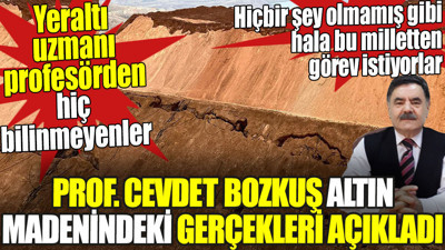 Siyanürlü altın madenindeki gerçekleri açıkladı. Yeraltı uzmanı profesör Cevdet Bozkuş hiç bilinmeyenleri yazdı