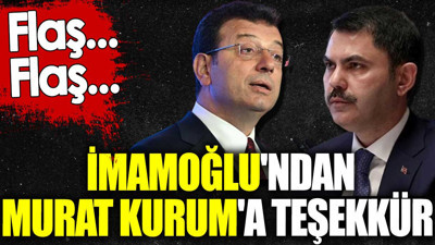 İmamoğlu'ndan Murat Kurum'a teşekkür