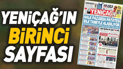 Yeniçağ Gazetesi'nin 1. sayfası (22 Şubat 2024)