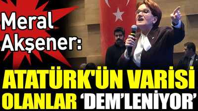 Meral Akşener ‘Atatürk'ün varisi olanlar DEM’leniyor’