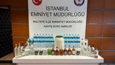 Maltepe'de sahte içki operasyonu