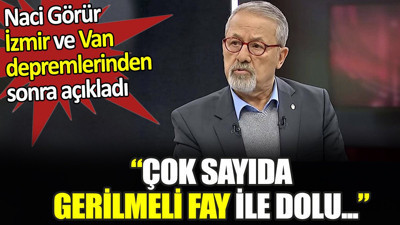 Naci Görür İzmir ve Van depremlerinden sonra açıkladı. 'Çok sayıda gerilmeli fay ile dolu...'