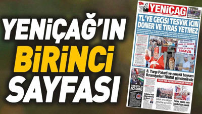 Yeniçağ Gazetesi'nin 1. sayfası (26 Şubat 2024)