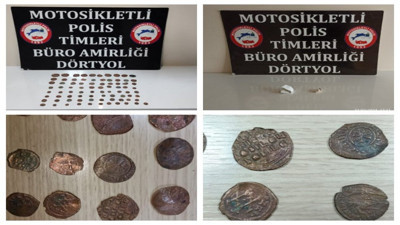 Hatay'da 81 adet sikke ele geçirildi