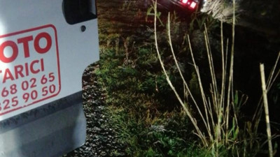 Alkollü sürücü dereye uçtu