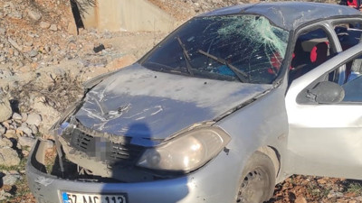 Otomobil şarampole devrildi: 4 yaralı (28 Şubat 2024)