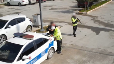 Sürücülere ceza havadan yazıldı