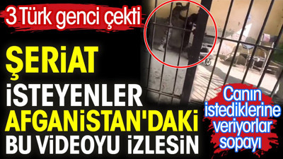 Şeriat isteyenler Afganistan'daki bu videoyu izlesin. Canın istediklerine veriyorlar sopayı. 3 Türk genci çekti