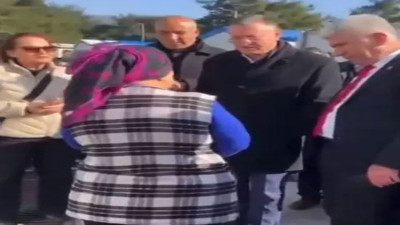 Konteyner kente giden Lütfü Savaş'a depremzede yurttaştan sert tepki: Ben cenazelerimi gömerken sen neredeydin?