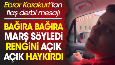 Ebrar Karakurt'tan flaş derbi paylaşımı. Bağıra bağıra marş söyledi rengini açık açık haykırdı