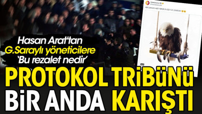 Derbide protokol tribününde kıyamet. Maç bitti Hasan Arat hesap sordu