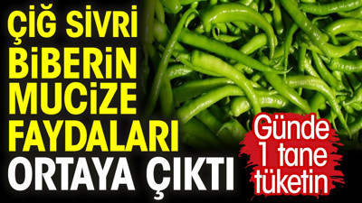 Çiğ sivri biberin mucize faydaları ortaya çıktı. Günde 1 tane tüketin