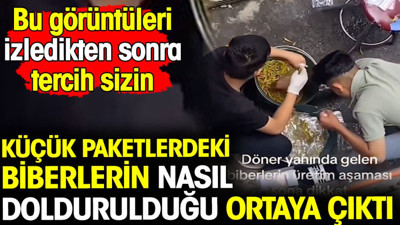 Küçük paketlerdeki biberlerin nasıl doldurulduğu ortaya çıktı! Bu görüntüleri izledikten sonra tercih sizin