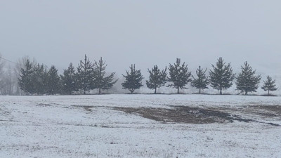 Aşkale kışı yeniden yaşıyor. Her yer beyaza büründü