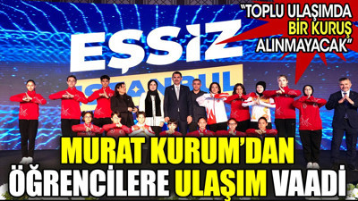 Murat Kurum'dan öğrencilere ulaşım vaadi. Toplu ulaşımda bir kuruş alınmayacak