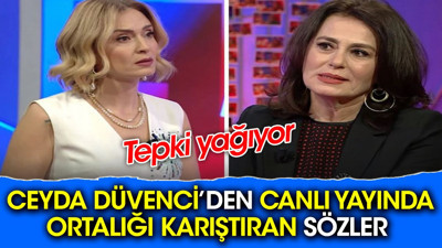 Ceyda Düvenci’den canlı yayında ortalığı karıştıran sözler. Tepki yağıyor