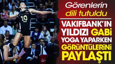 Vakıfbank'ın yıldızı Gabi yoga yaparken görüntülerini paylaştı. Görenlerin dili tutuldu