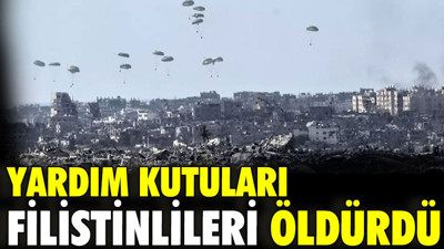 Yardım kutuları Filistinlileri öldürdü. Paraşütler açılmadı