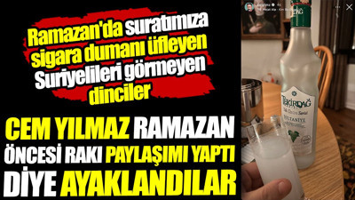 Cem Yılmaz rakı paylaşımı yaptı dinciler ayaklandı