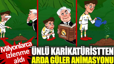 Ünlü karikatüristten Arda Güler animasyonu: Milyonlarca izlenme aldı