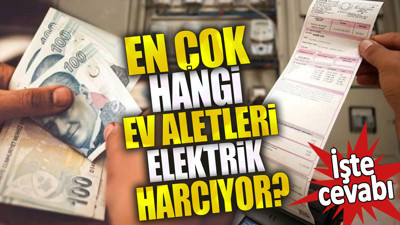 En çok hangi ev aletleri elektrik harcıyor? İşte cevabı