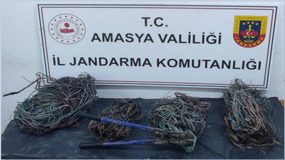 52 kilo kablo çaldılar, suçüstü yakalandılar