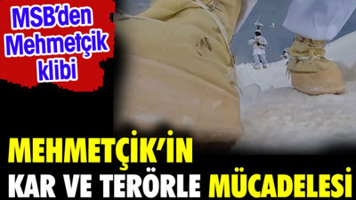 Mehmetçik'in hem karla hem de terörle mücadelesi. MSB klip yayınladı