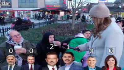 AKP standından çay alan teyze güldürdü: 'Oyum İmamoğlu'na. Çaylar kimden diye sorarsan, çaylar bizim cebimizden, onlardan değil.'