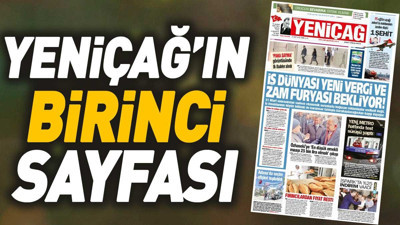 Yeniçağ Gazetesi'nin 1. sayfası (15 Mart 2024)