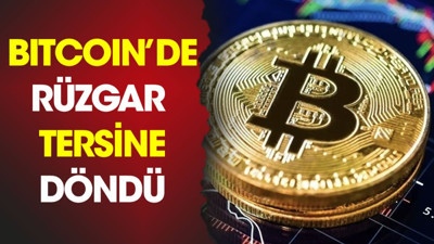Bitcoin rüzgarı ters döndü. Yüzde 4,6 çakıldı