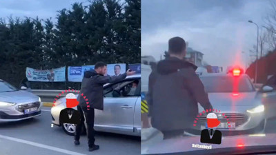 İstanbul'da çakarlı araç terörü: Ters yöne girip vatandaşın üzerine yürüdü