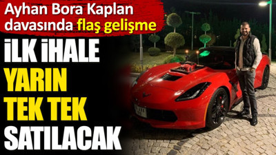 Ayhan Bora Kaplan davasında flaş gelişme. İlk ihale yarın tek tek satılacak