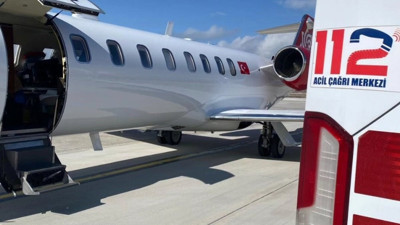 Kalp yetmezliği olan bebeğin imdadına ambulans uçak yetişti