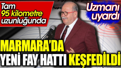 Marmara’da yeni fay hattı keşfedildi. Tam 95 kilometre uzunluğunda. Uzmanı uyardı