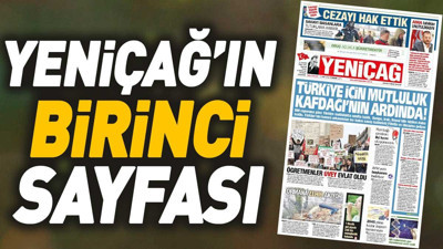 Yeniçağ Gazetesi'nin 1. sayfası (21 Mart 2024)