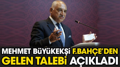 Mehmet Büyükekşi Fenerbahçe'den gelen talebi açıkladı