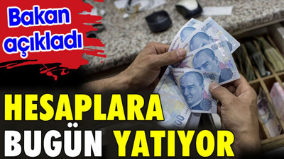 Hesaplara bugün yatıyor. Bakan açıkladı