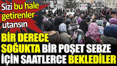 Bir derece soğukta bir poşet sebze için saatlerce beklediler. Sizi bu hale getirenler utansın