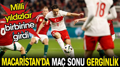 Macaristan'da maç sonu gerginlik. Milli futbolcular birbirine girdi