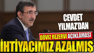 Cevdet Yılmaz'dan döviz rezervi açıklaması: İhtiyacımız azalmış...