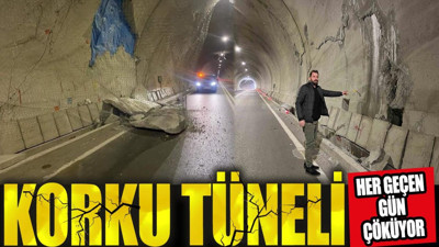 Korku tüneli her geçen gün çöküyor. Artvin'deki tünel tehlike saçıyor