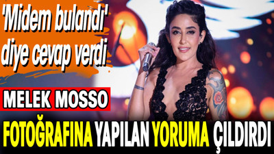 Melek Mosso fotoğrafına yapılan yoruma çıldırdı. 'Midem bulandı' diye cevap verdi